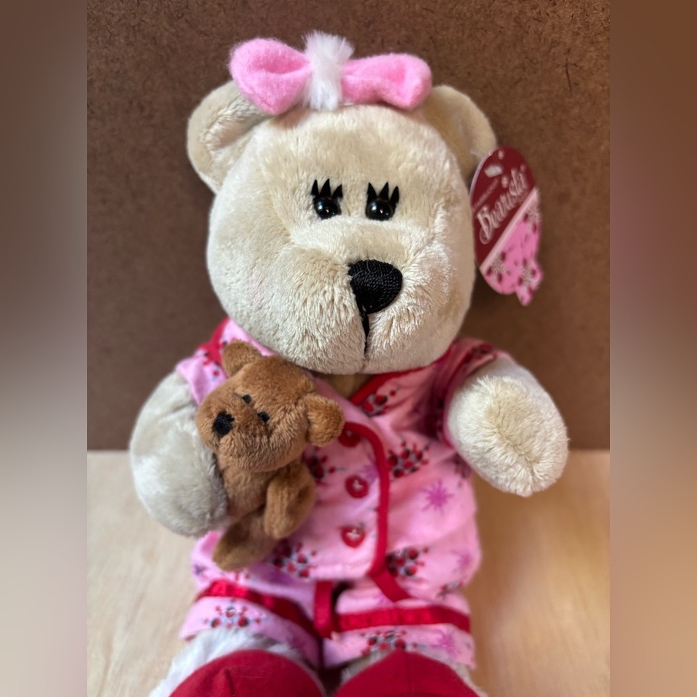 Starbucks Bearista 2007 Pink Pajamas Bear Plush with Tags—10” Plush - Picture 4 of 8